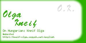 olga kneif business card